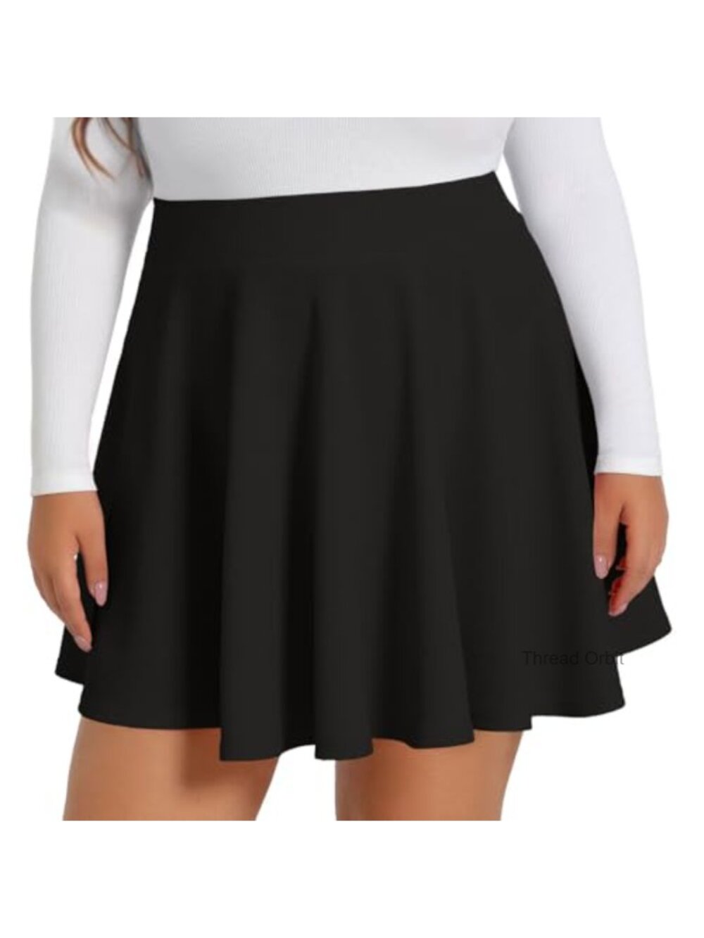 High Waisted Pleated Flowy Mini Skirt - Plus Size Summer